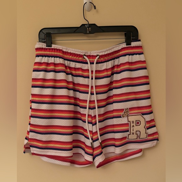 Ryoko Rain Stranger Things Rainbow Striped Athletic‎ Shorts Size AXL - Picture 2 of 10